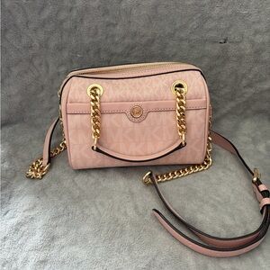 Michael Kors Blush Crossbody Bag with Gold Accents